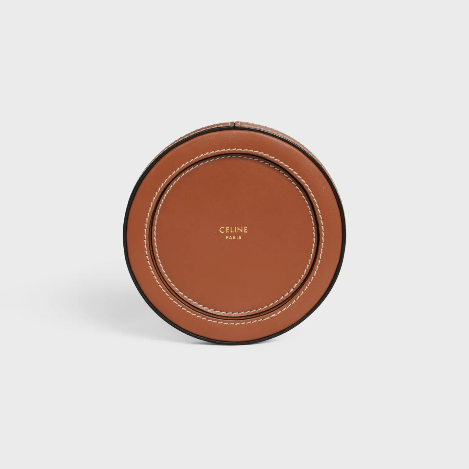 Candle stand in smooth calfskin