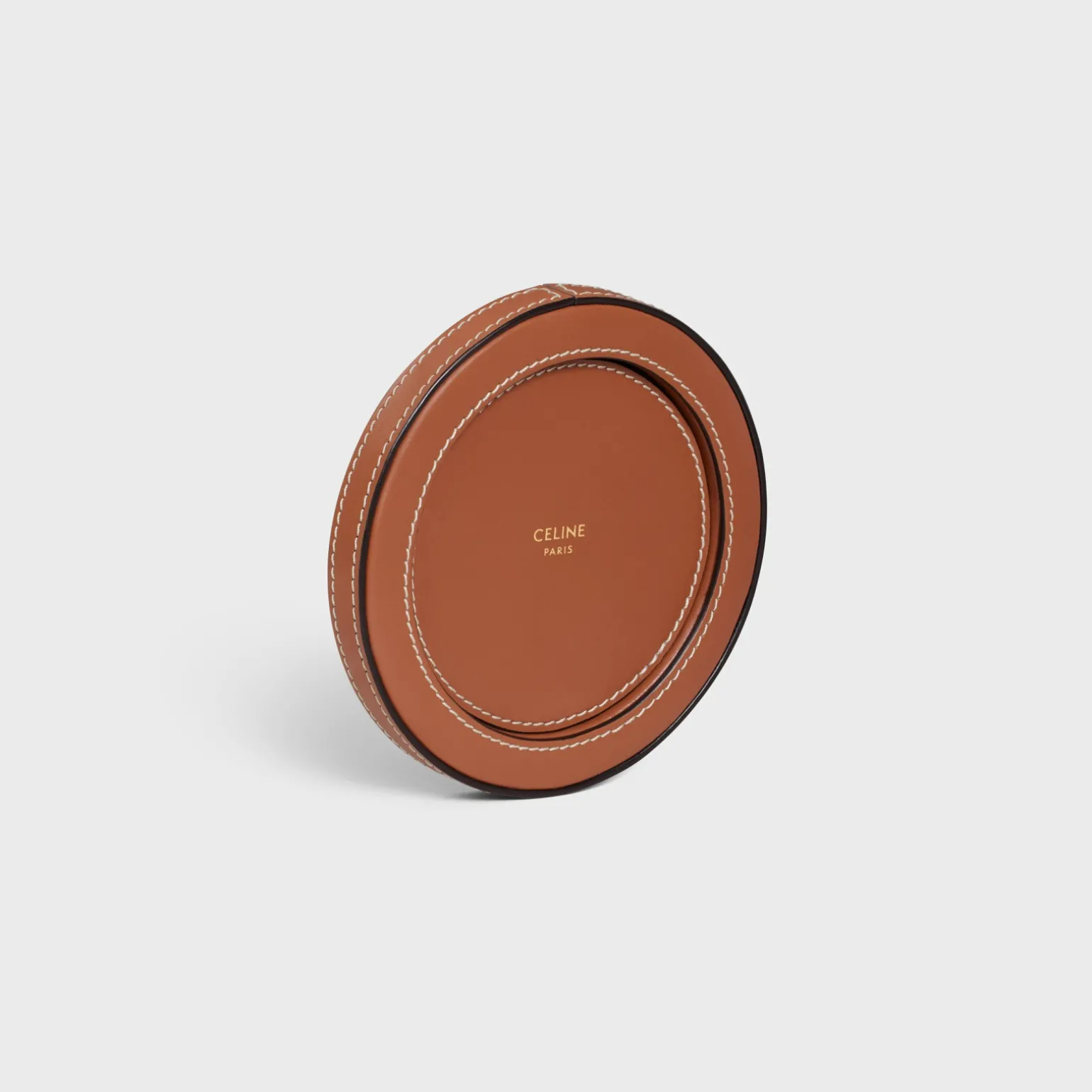 Candle stand in smooth calfskin