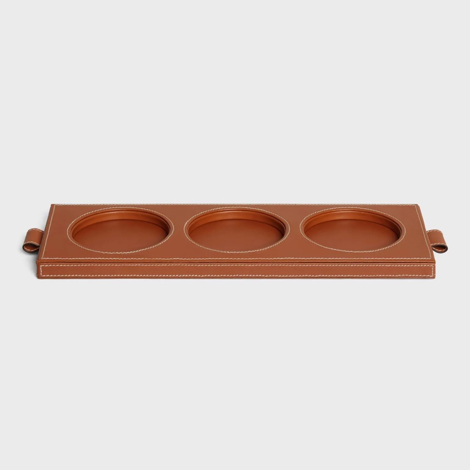 CANDLE TRAY IN SMOOTH CALFSKIN