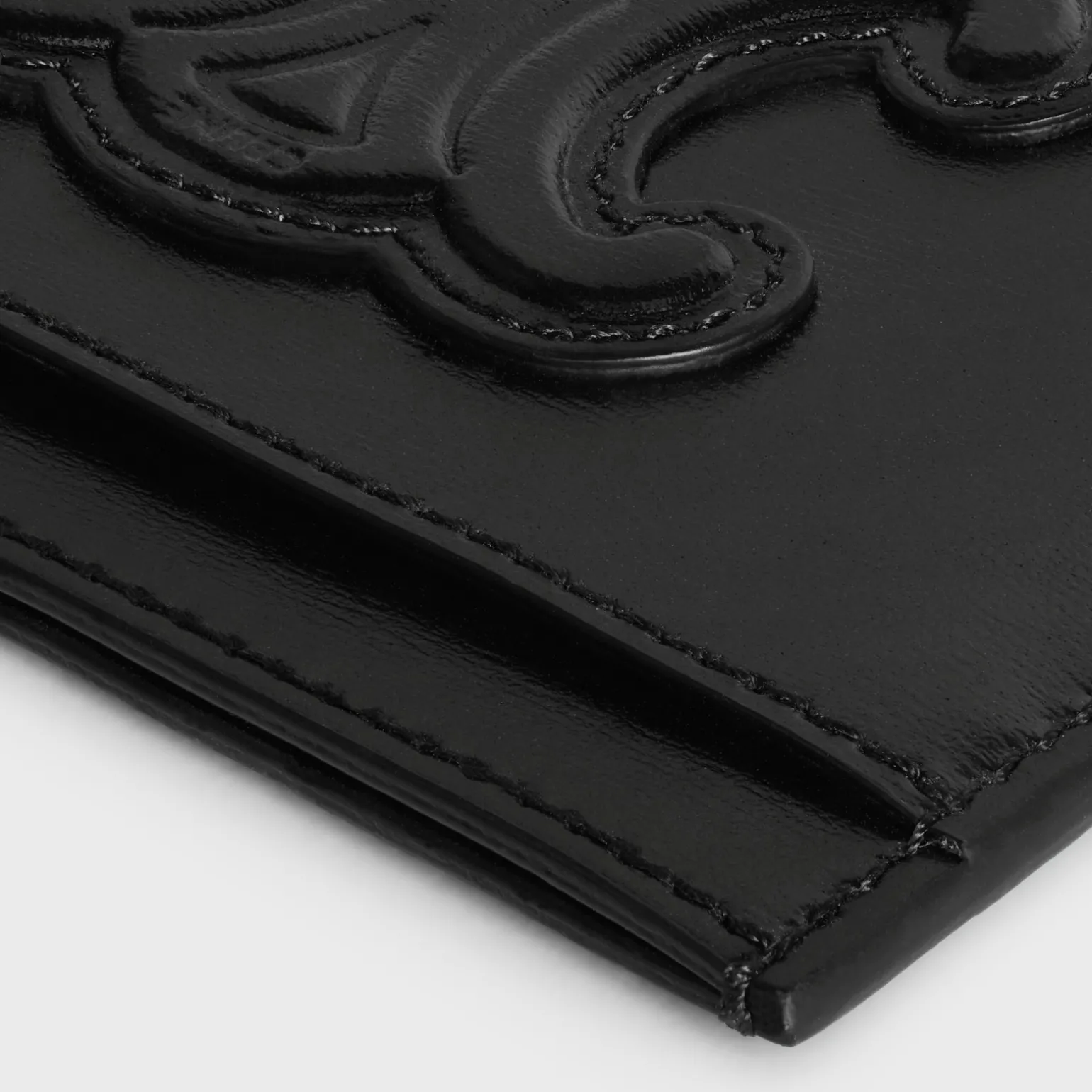 CARD HOLDER CUIR TRIOMPHE IN SHINY CALFSKIN