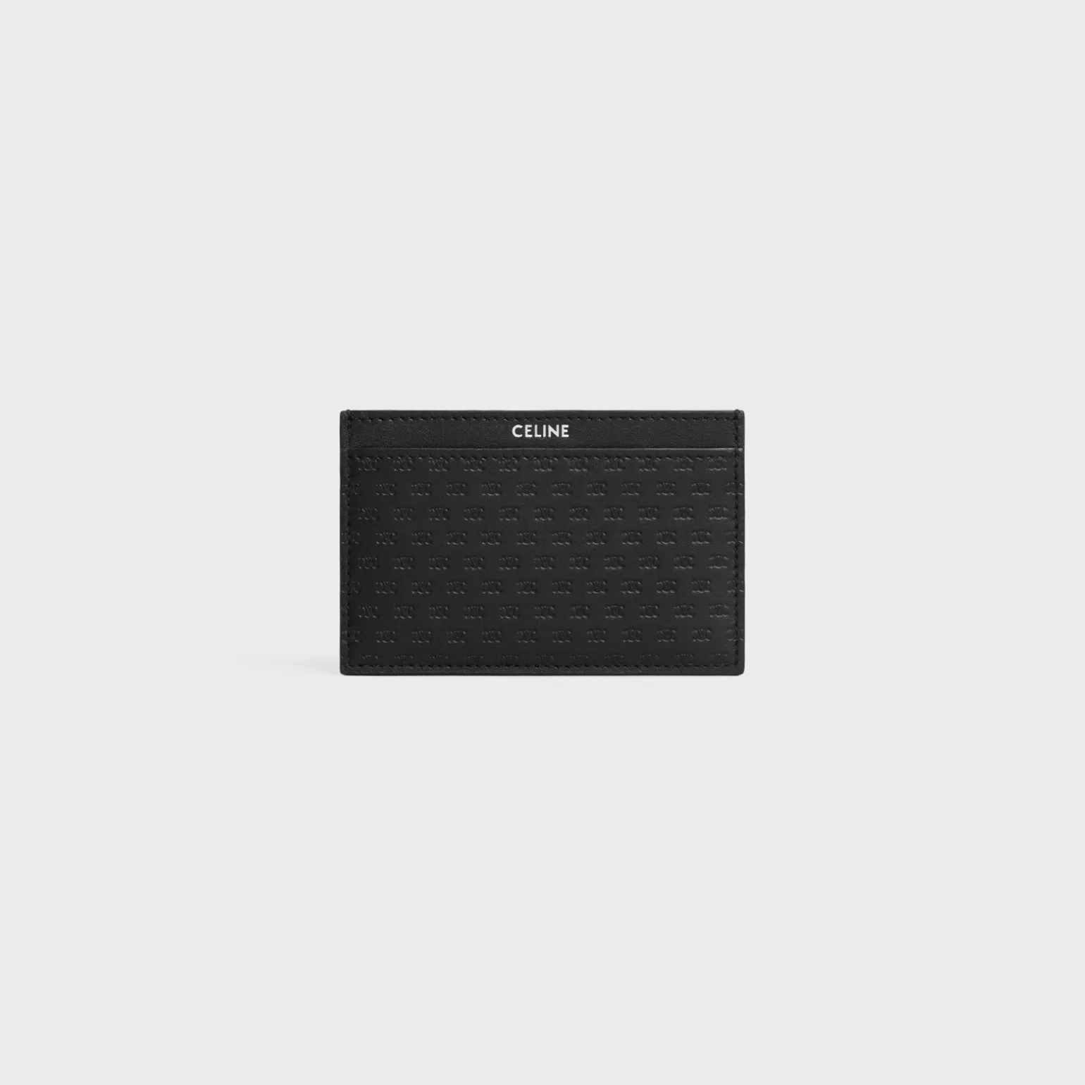 Card holder in Calfskin with mini triomphe embossed