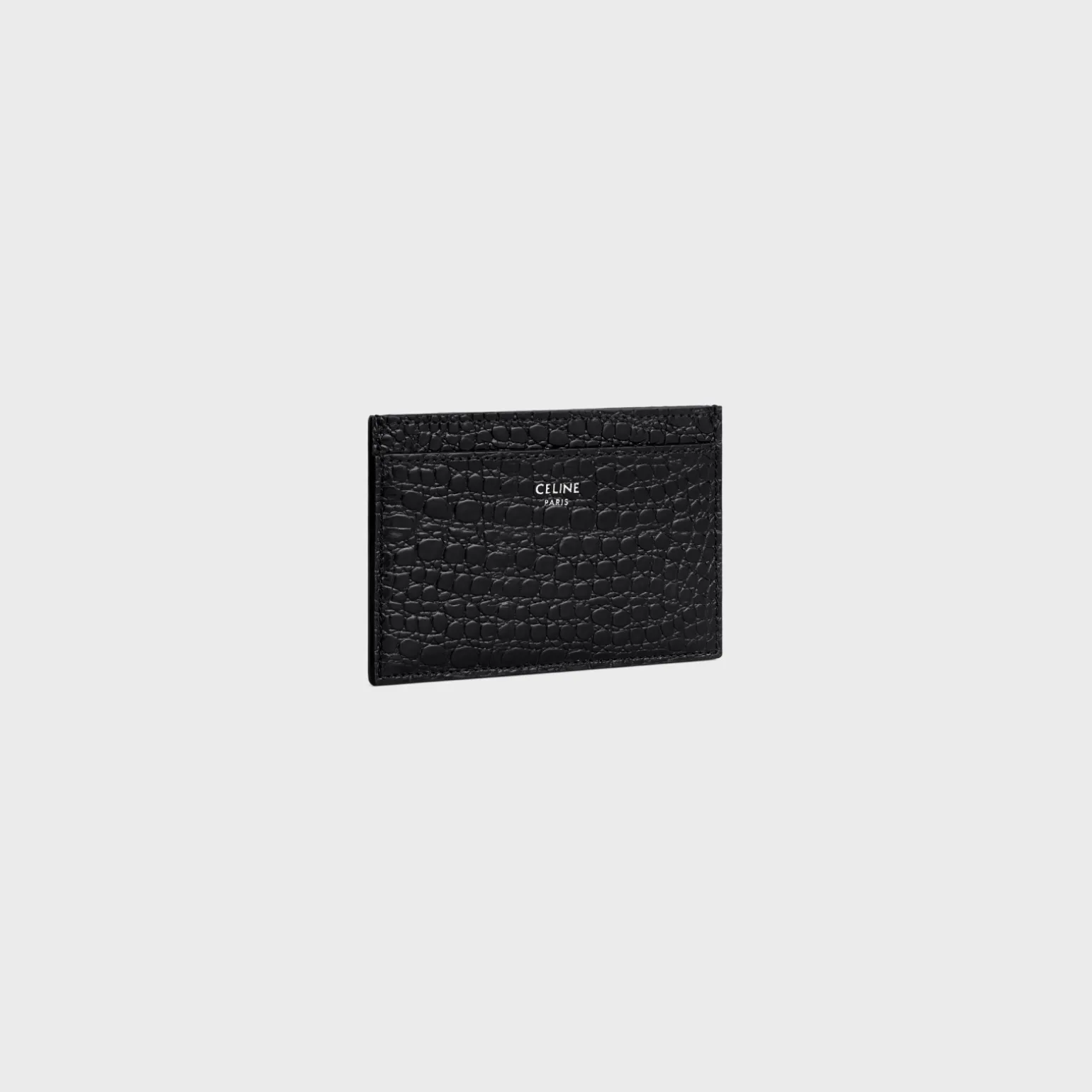 Card holder in CROCODILE EMBOSSED CALFSKIN