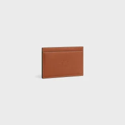 Card holder in Natural calfskin with triomphe embossed
