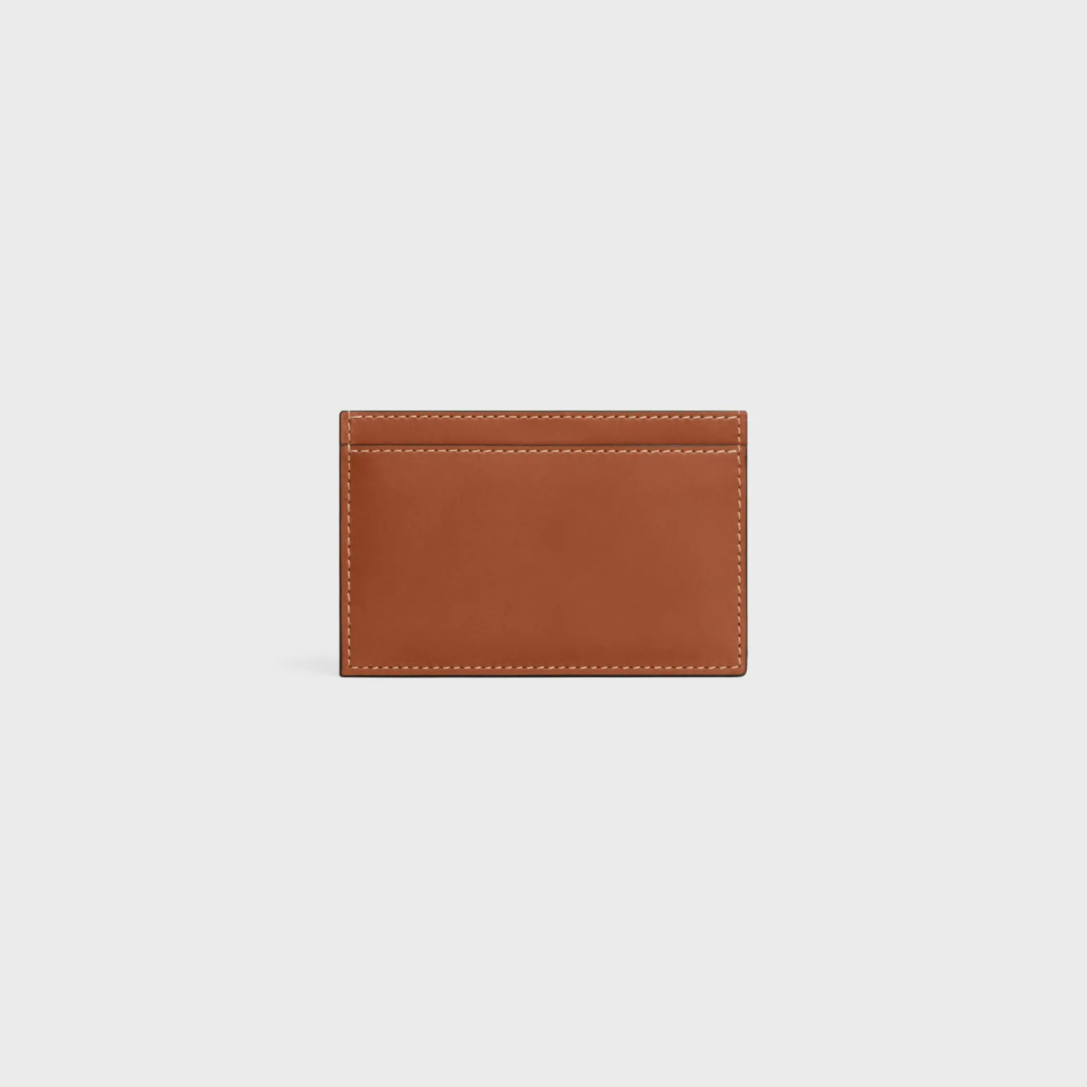 Card holder in Natural calfskin with triomphe embossed