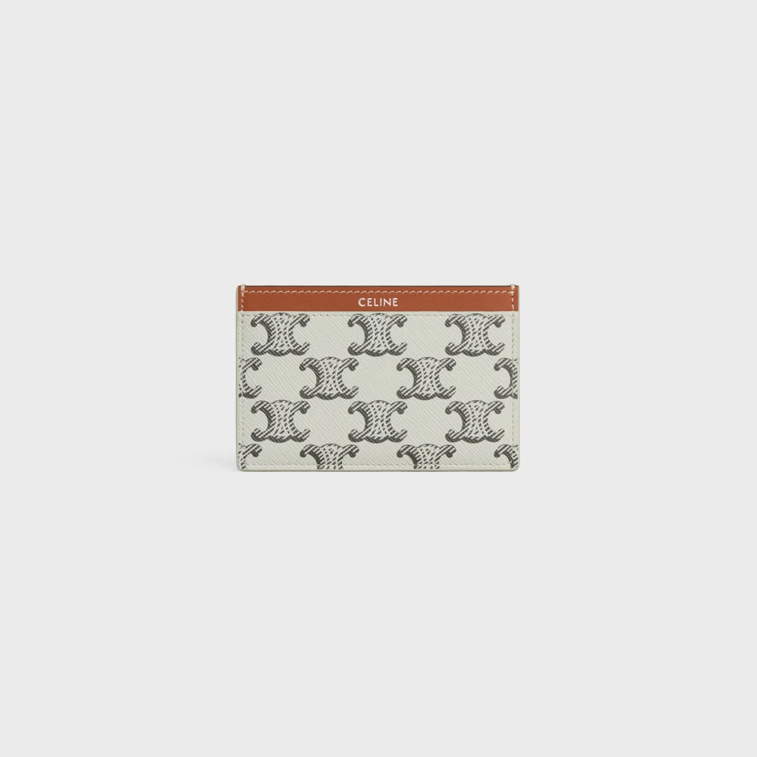 Card holder in Triomphe canvas AND calfskin