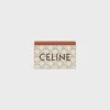 Card holder in Triomphe canvas with Celine Print