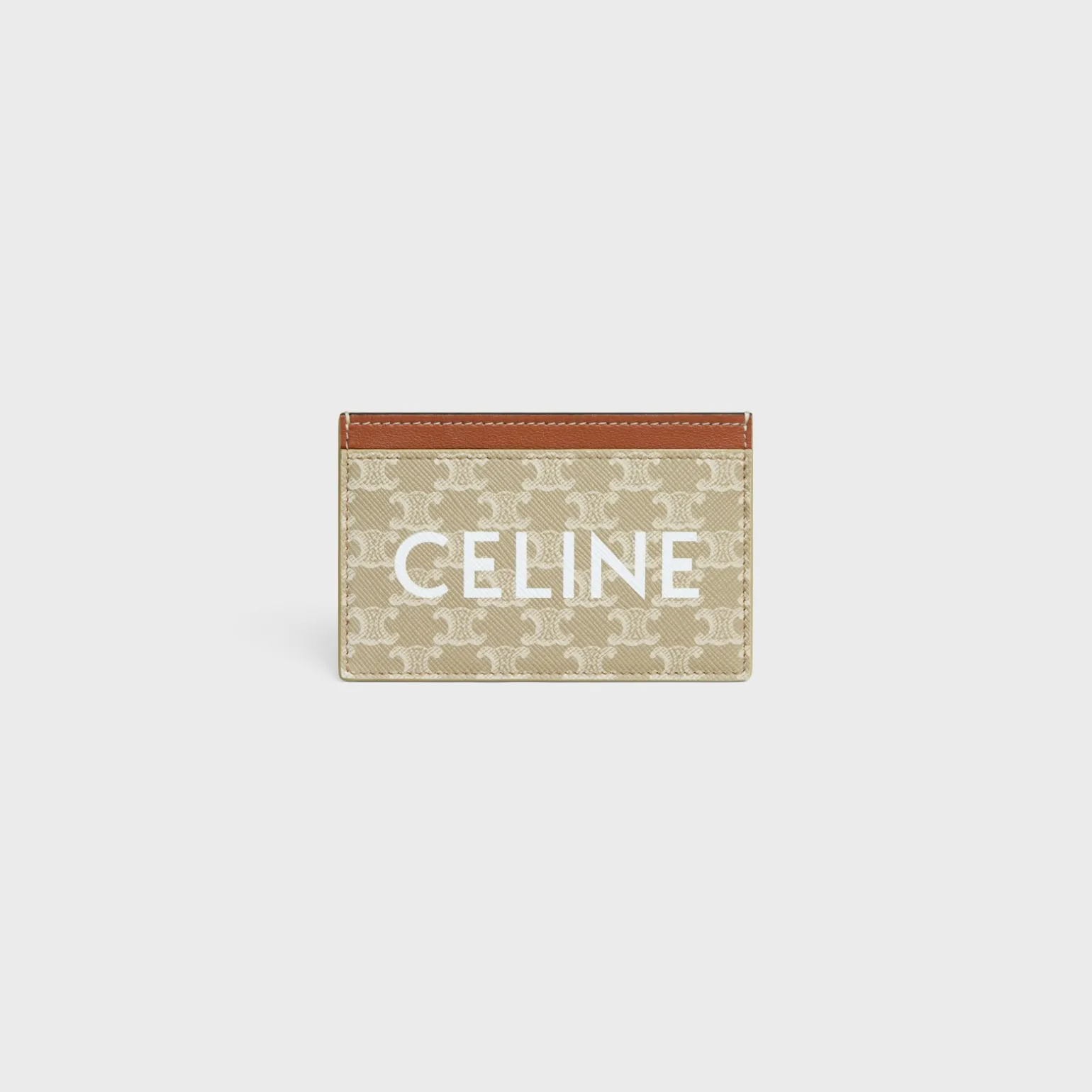 Card holder in TRIOMPHE CANVAS WITH CELINE PRINT