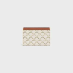 Card holder in Triomphe canvas with Celine Print