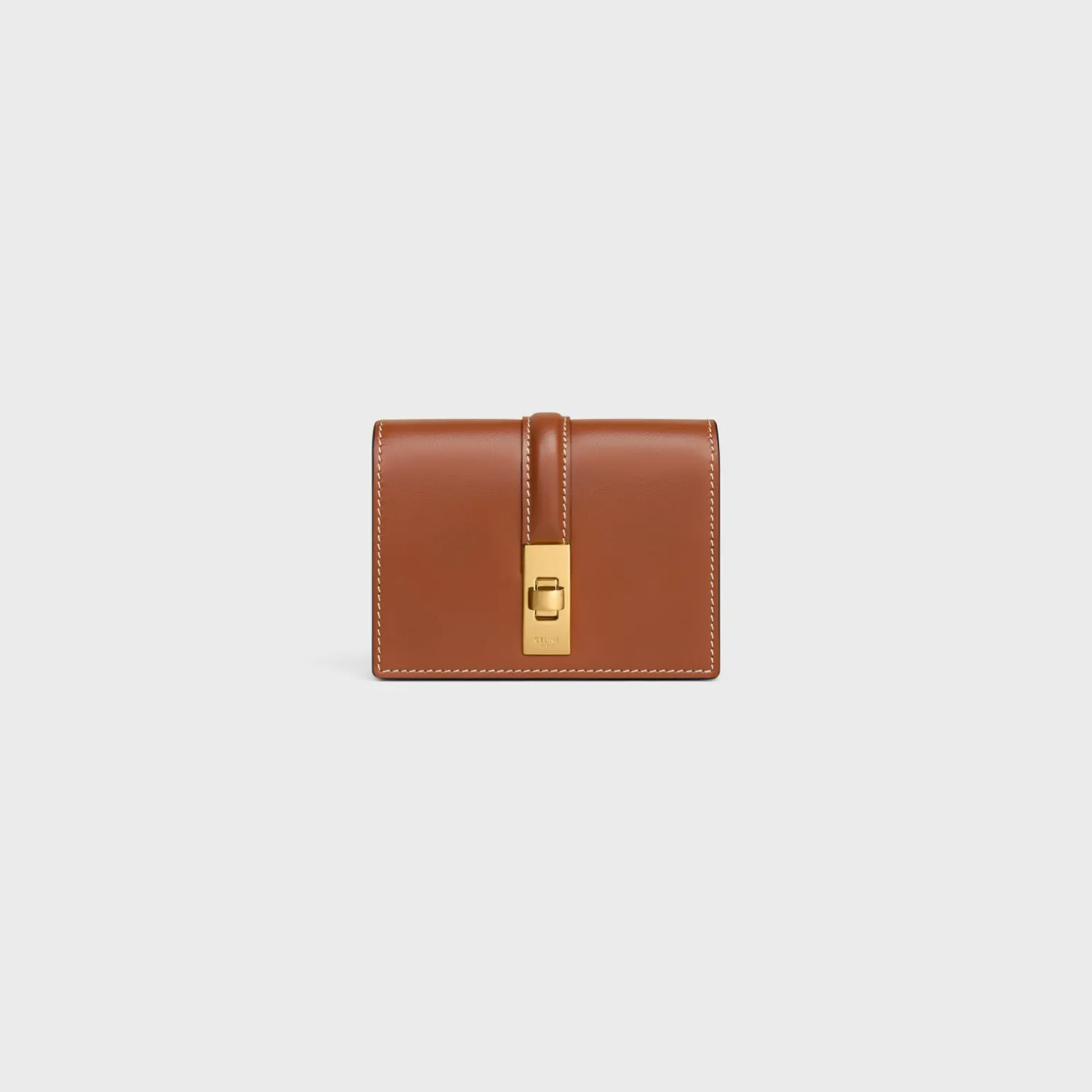 16 CARD HOLDER WITH FLAP in SHINY CALFSKIN