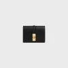 16 CARD HOLDER WITH FLAP in SHINY CALFSKIN