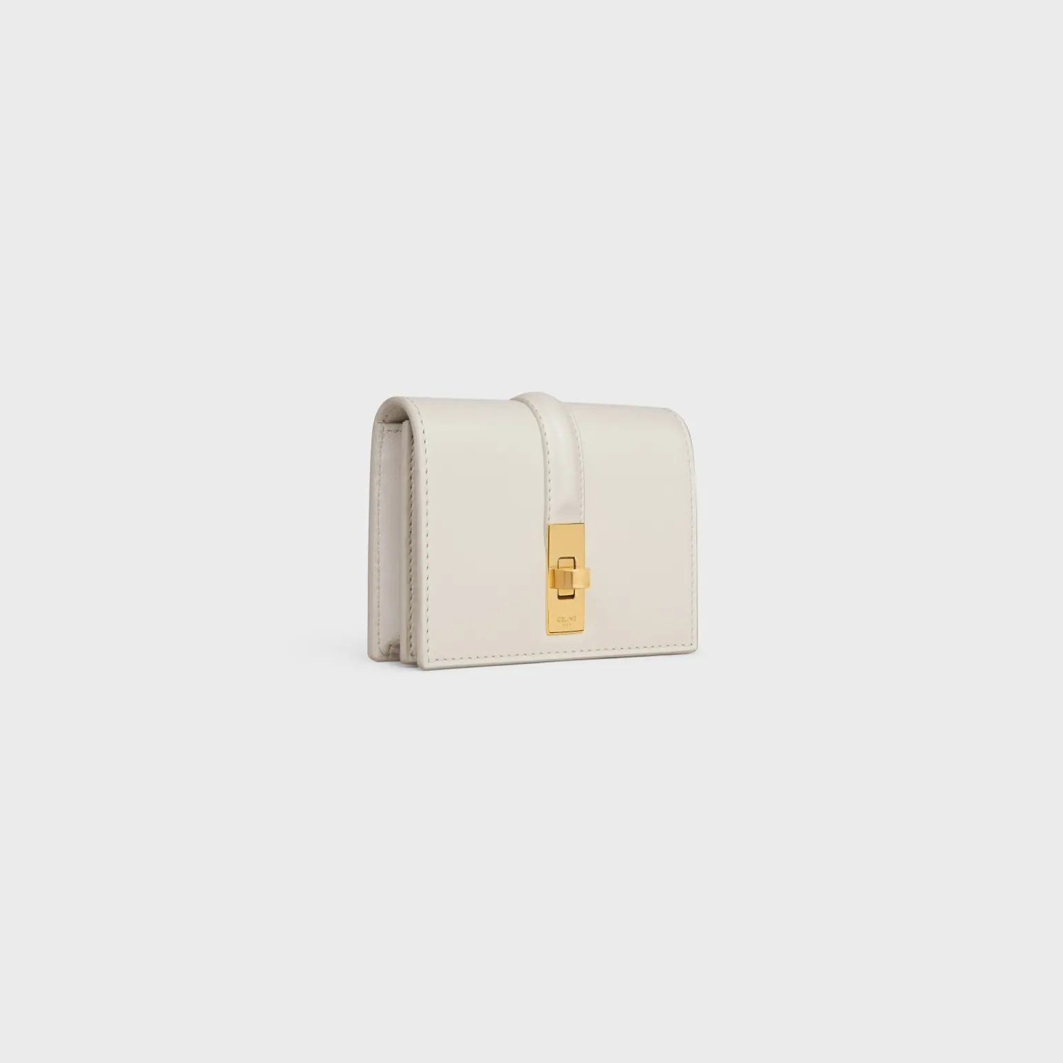 16 CARD HOLDER WITH FLAP in SHINY CALFSKIN