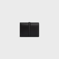 16 CARD HOLDER WITH FLAP in SHINY CALFSKIN