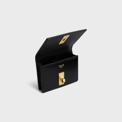 16 CARD HOLDER WITH FLAP in SHINY CALFSKIN