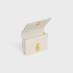 16 CARD HOLDER WITH FLAP in SHINY CALFSKIN