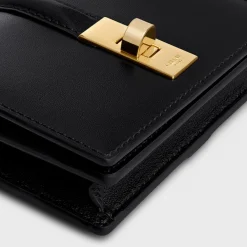 16 CARD HOLDER WITH FLAP in SHINY CALFSKIN