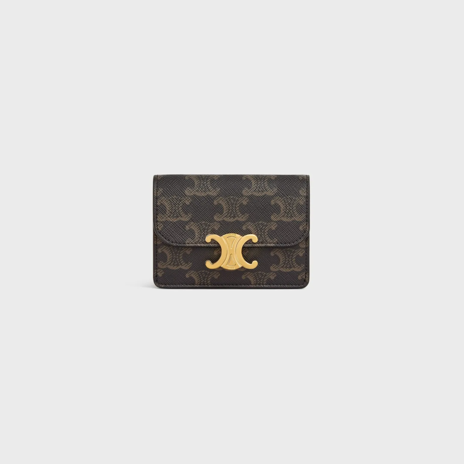 CARD HOLDER WITH FLAP TRIOMPHE in Triomphe Canvas