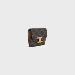 CARD HOLDER WITH FLAP TRIOMPHE in Triomphe Canvas