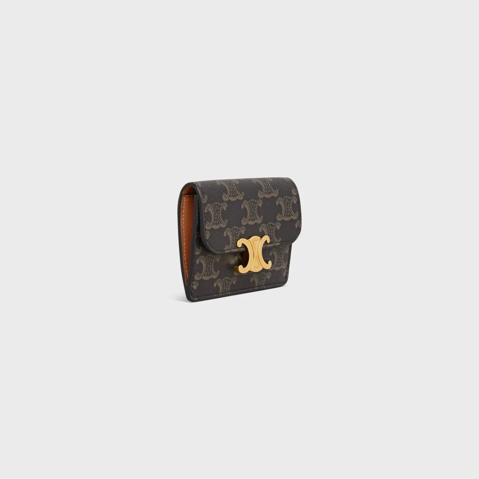 CARD HOLDER WITH FLAP TRIOMPHE in Triomphe Canvas