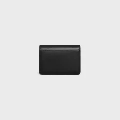 CARD HOLDER WITH FLAP TRIOMPHE in Shiny calfskin