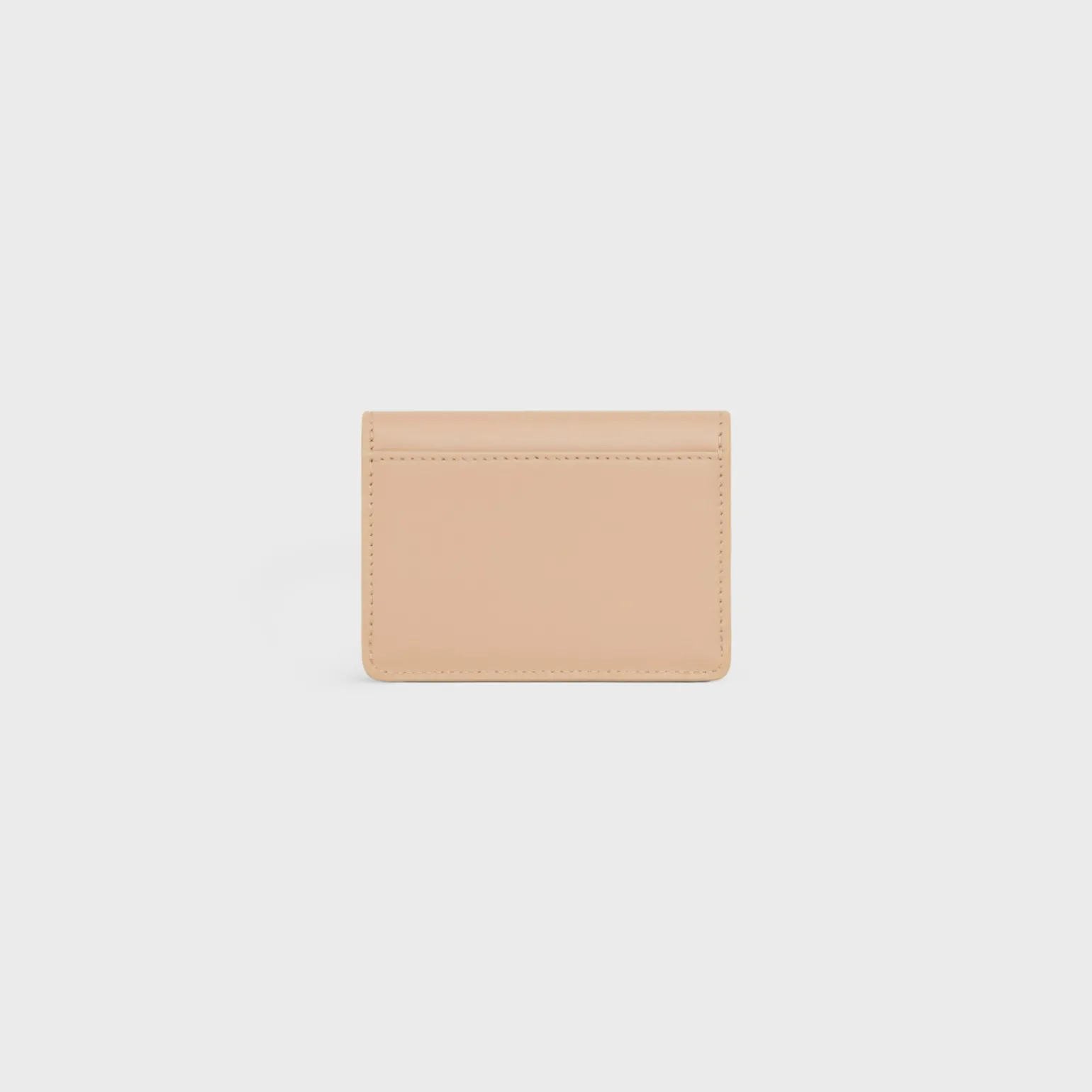 CARD HOLDER WITH FLAP TRIOMPHE in Shiny calfskin