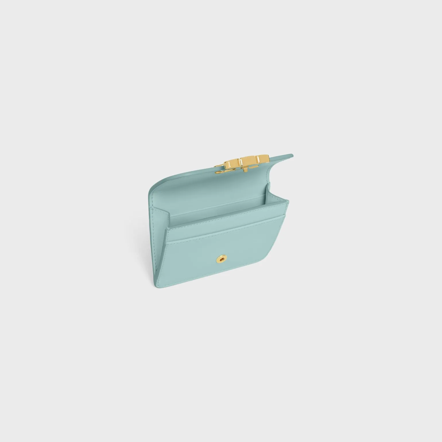 CARD HOLDER WITH FLAP TRIOMPHE in Shiny calfskin