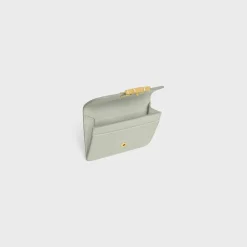 CARD HOLDER WITH FLAP TRIOMPHE in Shiny calfskin