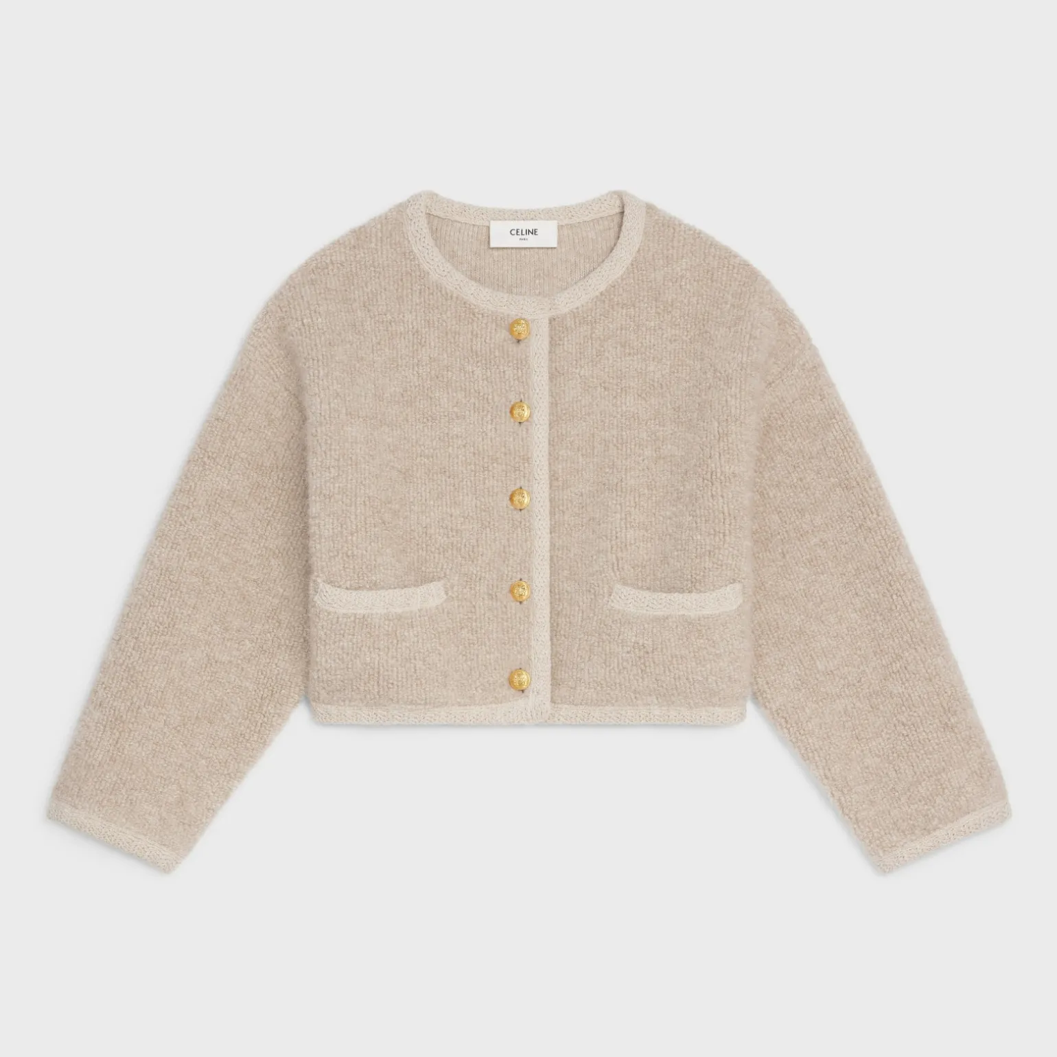 CARDIGAN JACKET IN ALPACA WOOL