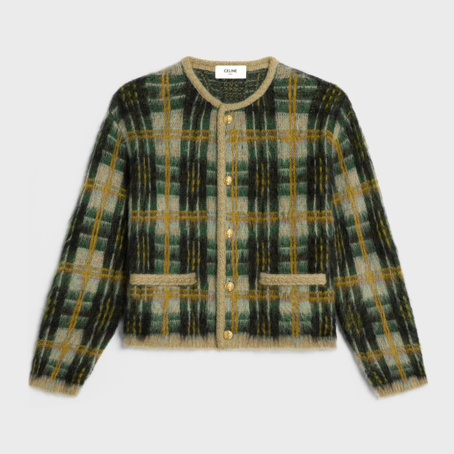 cardigan jacket in brushed mohair