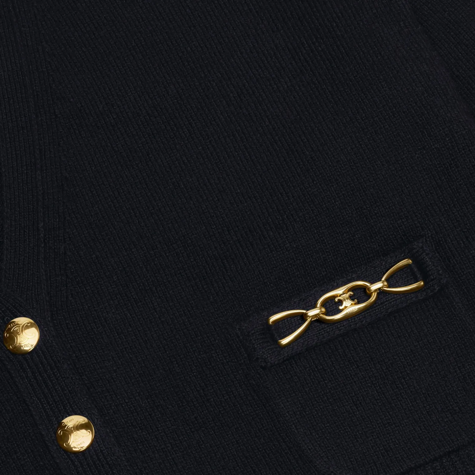 CARDIGAN WITH GOURMETTE IN HERITAGE CASHMERE