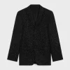 carnaby jacket with rhinestones in double-face wool