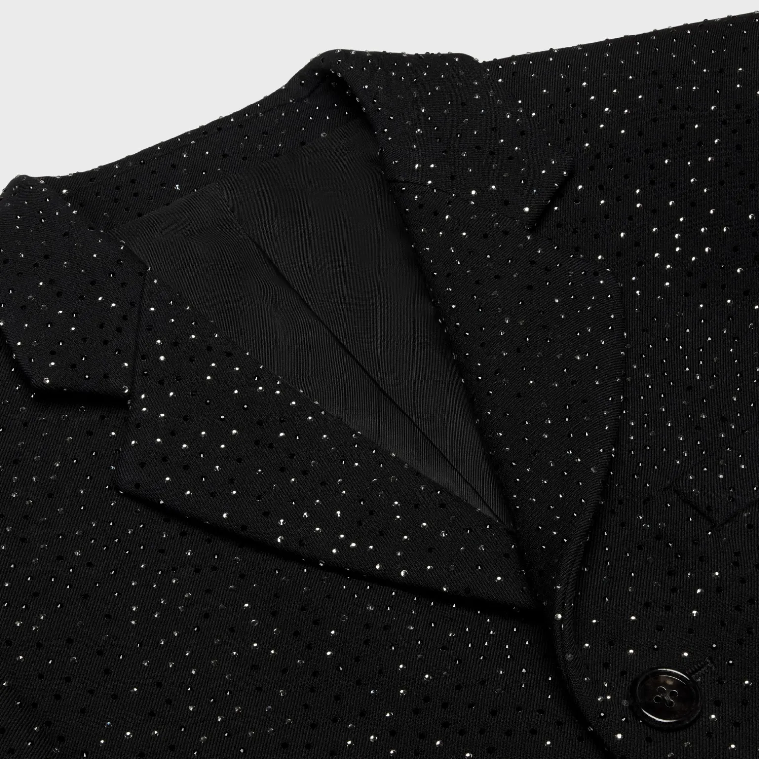 carnaby jacket with rhinestones in double-face wool