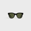 Cat Eye S003 Sunglasses in Acetate with Mineral Glass Lenses