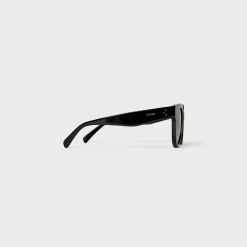 Cat Eye S003 Sunglasses in Acetate with Mineral Glass Lenses