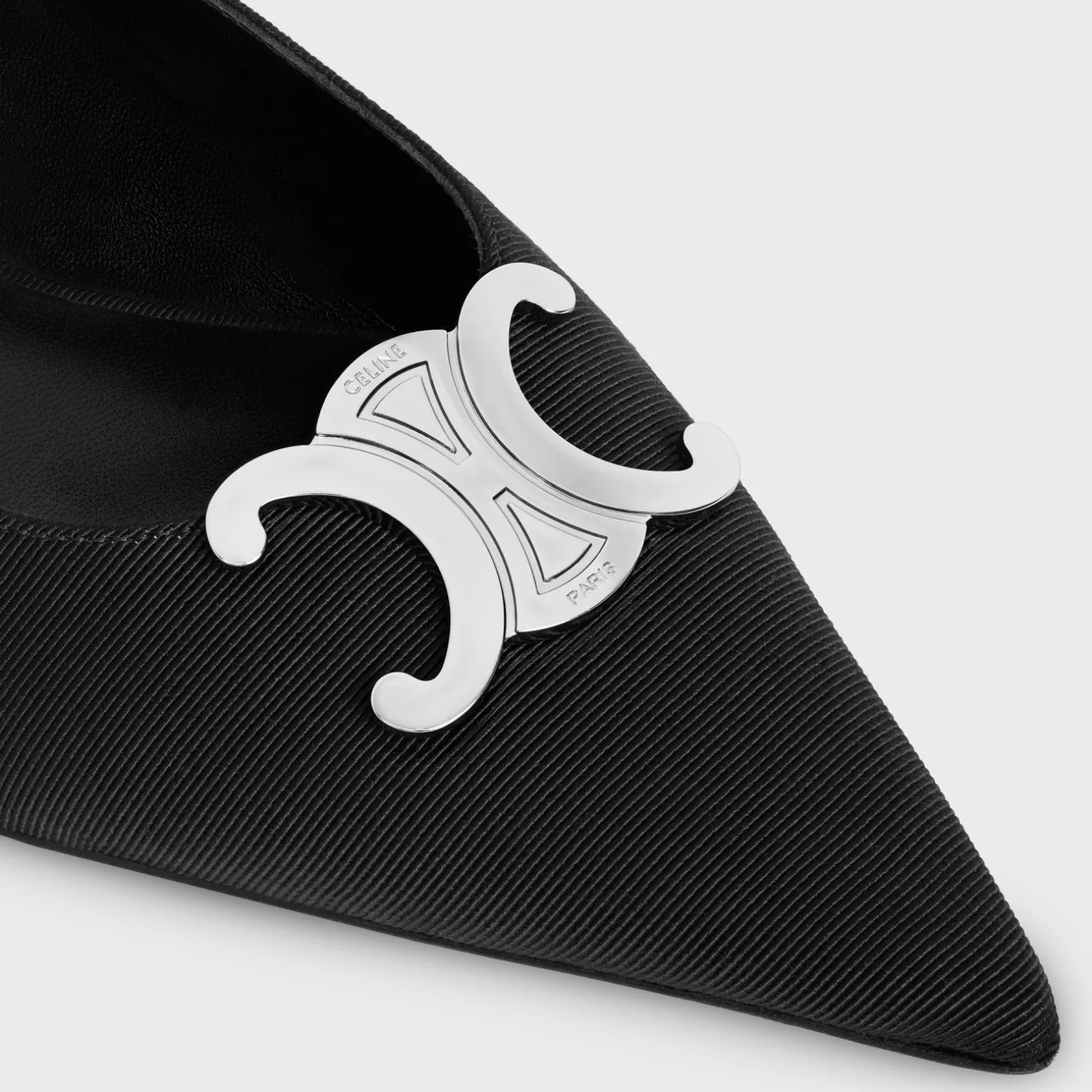 CELINE ALMA TRIOMPHE FLAT SLINGBACK in GROS-GRAIN