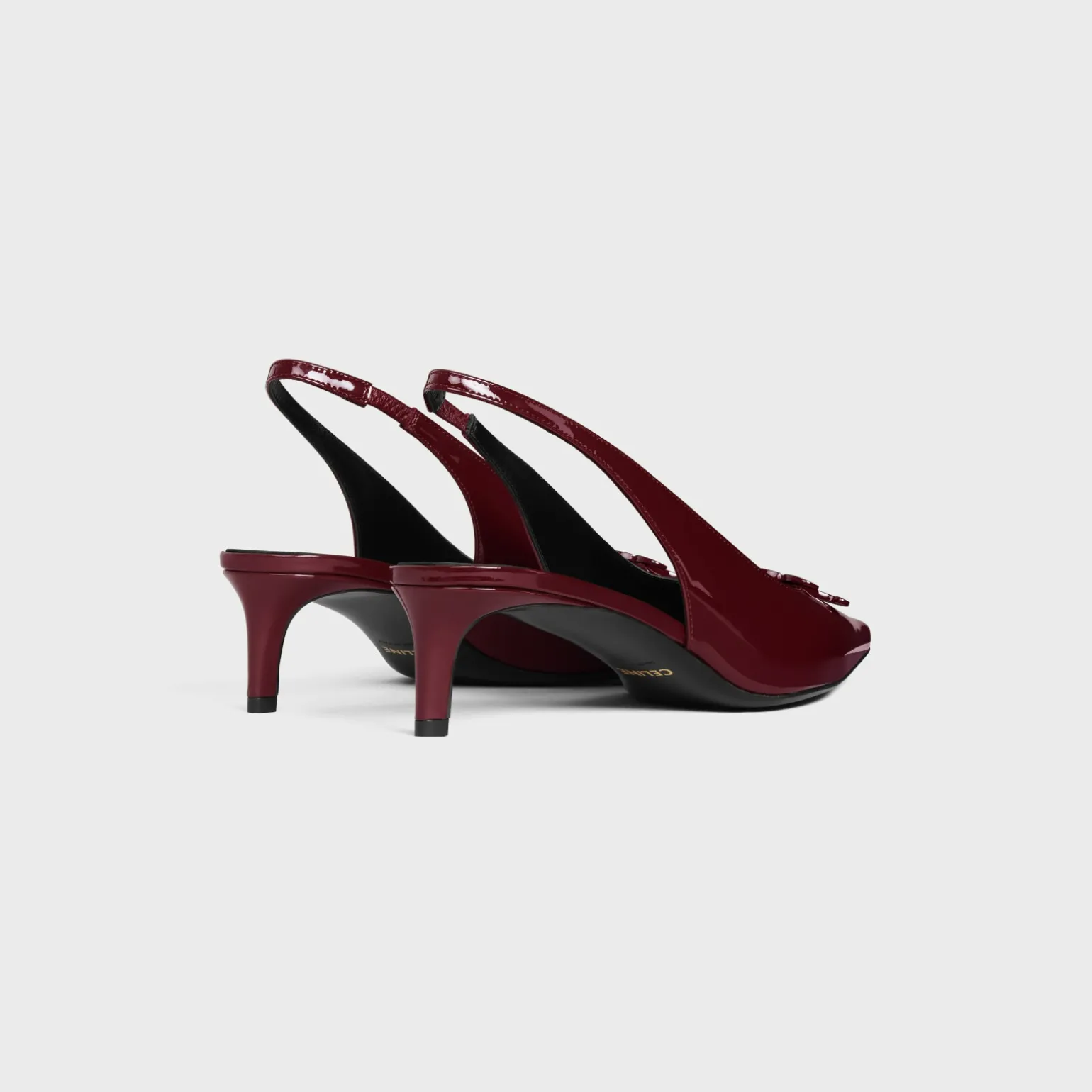 CELINE ALMA TRIOMPHE SLINGBACK in PATENT CALFSKIN