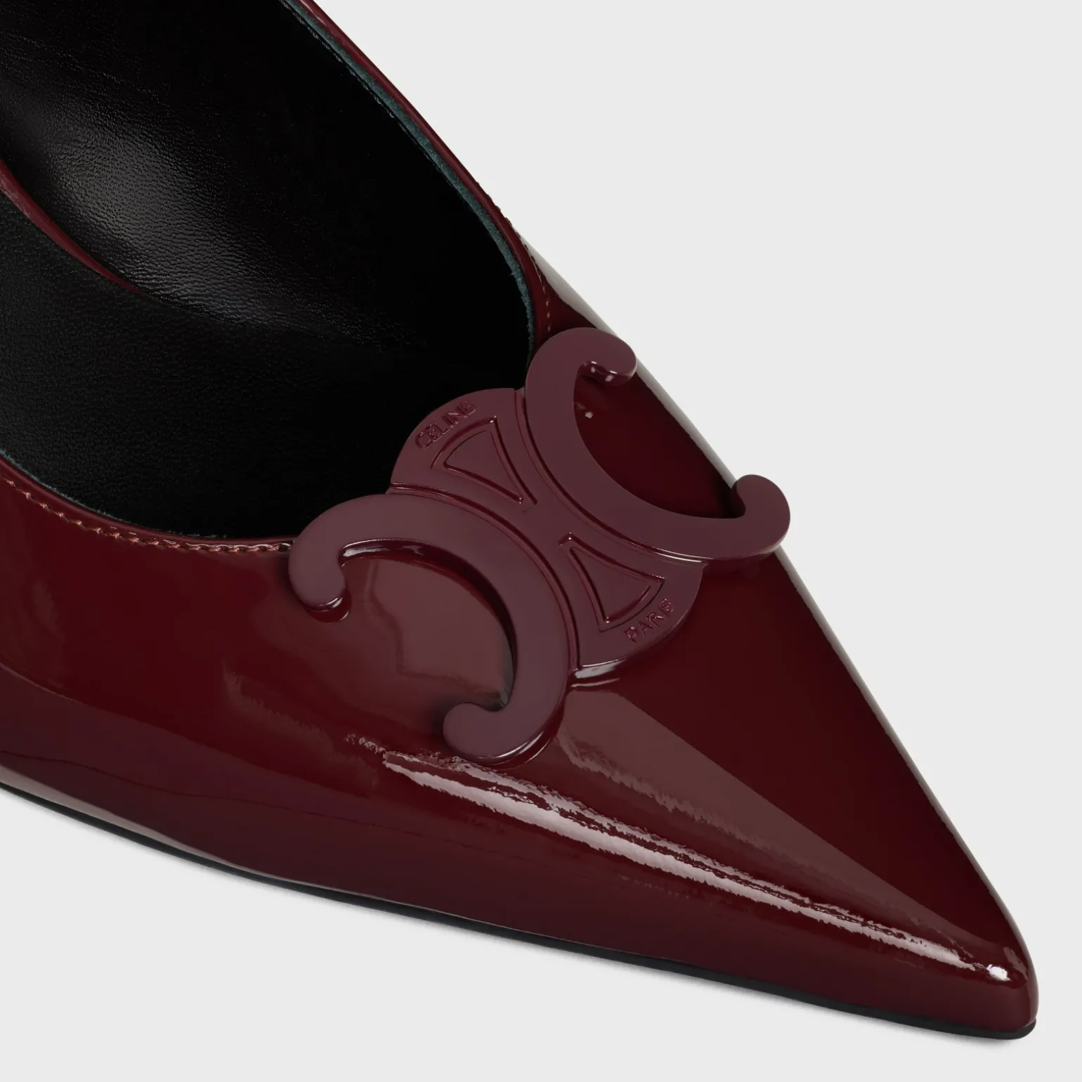 CELINE ALMA TRIOMPHE SLINGBACK in PATENT CALFSKIN