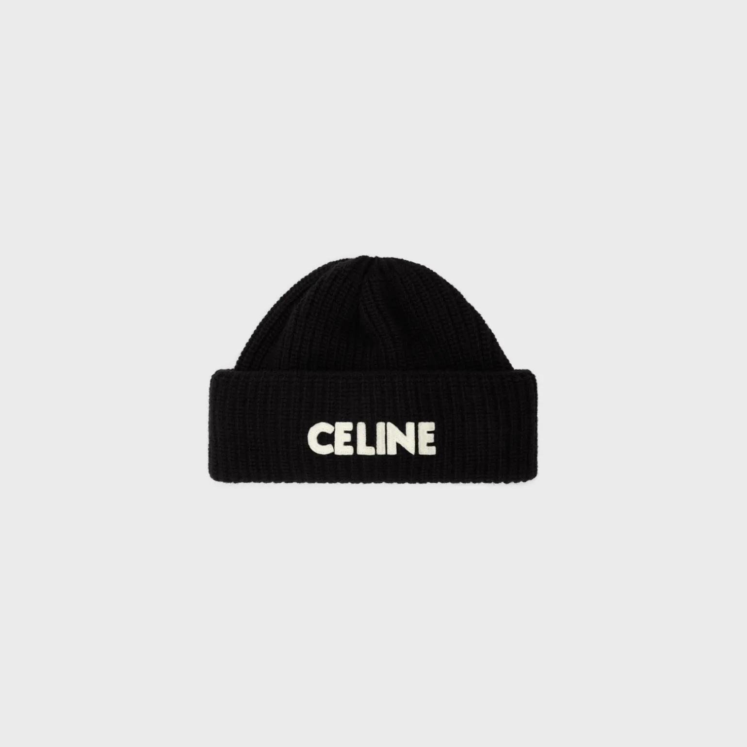 celine beanie in ribbed wool
