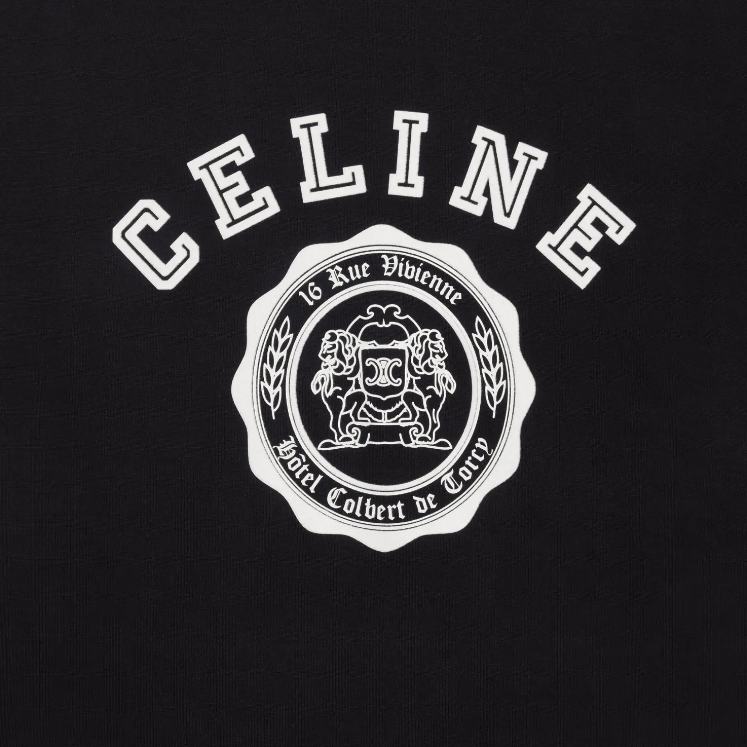 celine blason loose t-shirt in cotton jersey
