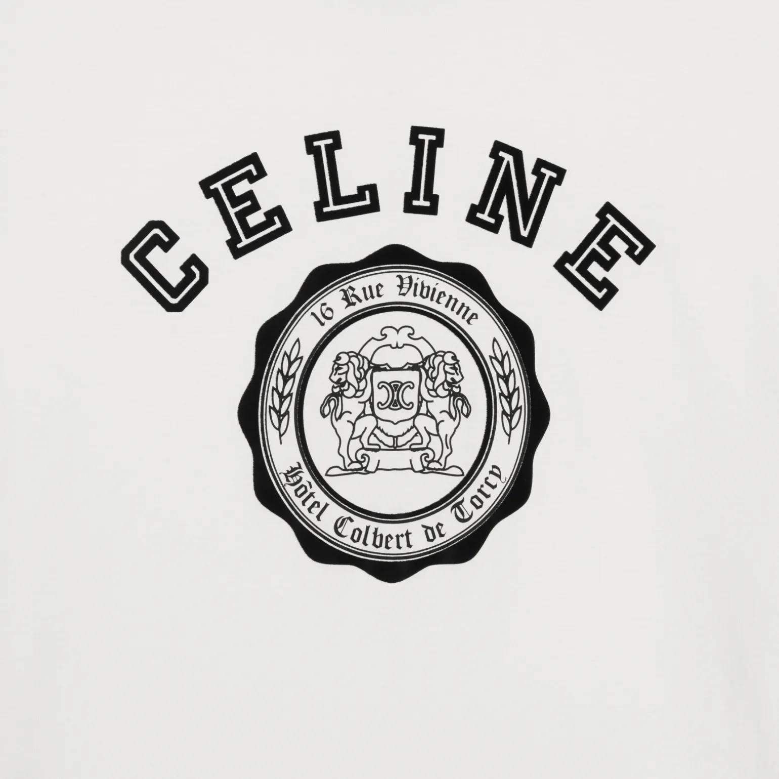 celine blason loose t-shirt in cotton jersey