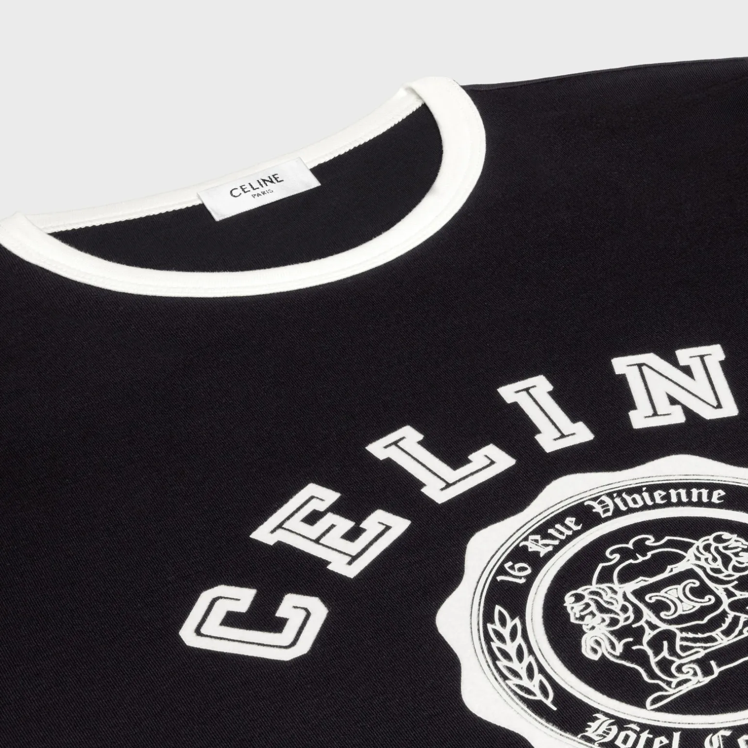 celine blason loose t-shirt in cotton jersey