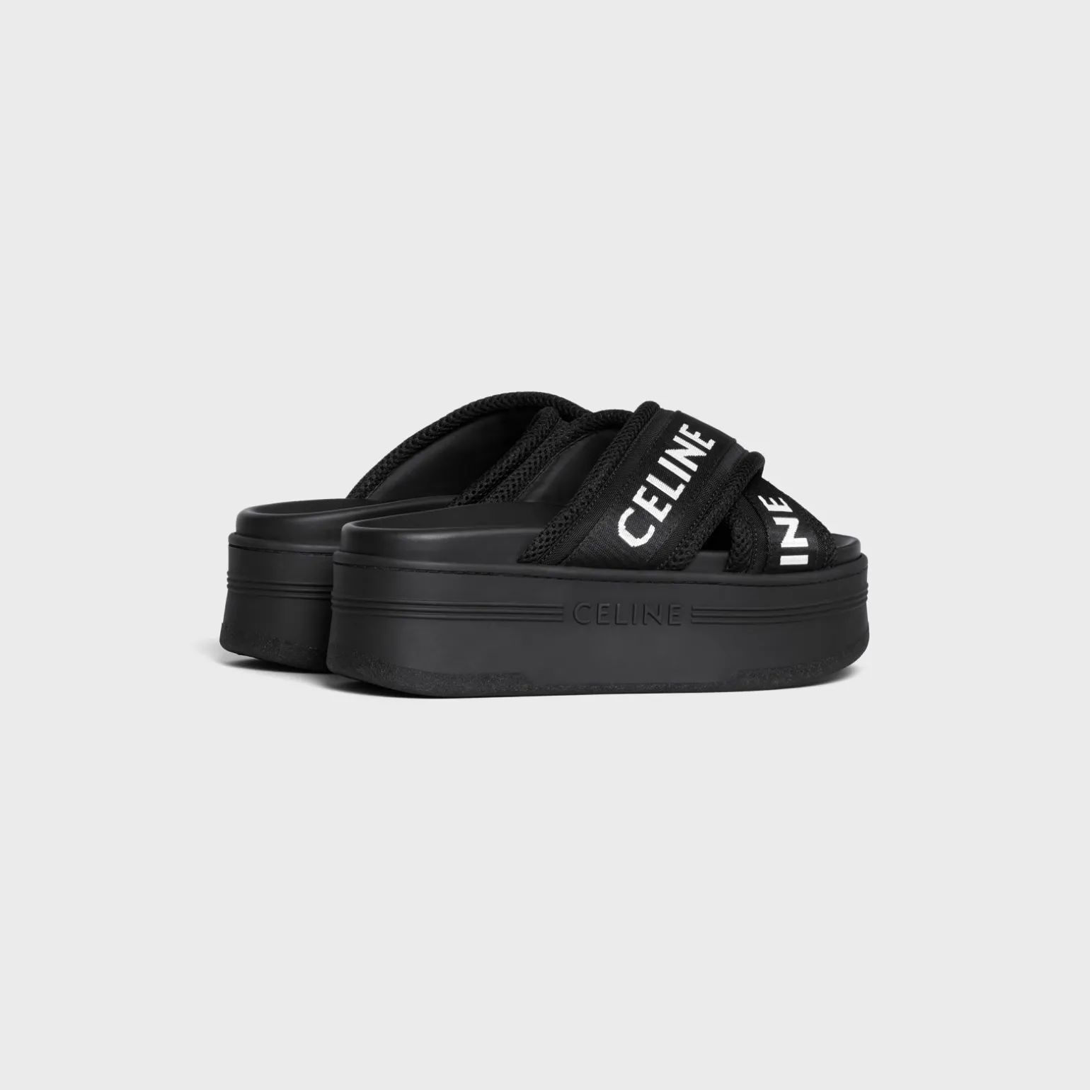 CELINE BLOCK SLIDE in MESH & TEXTILE