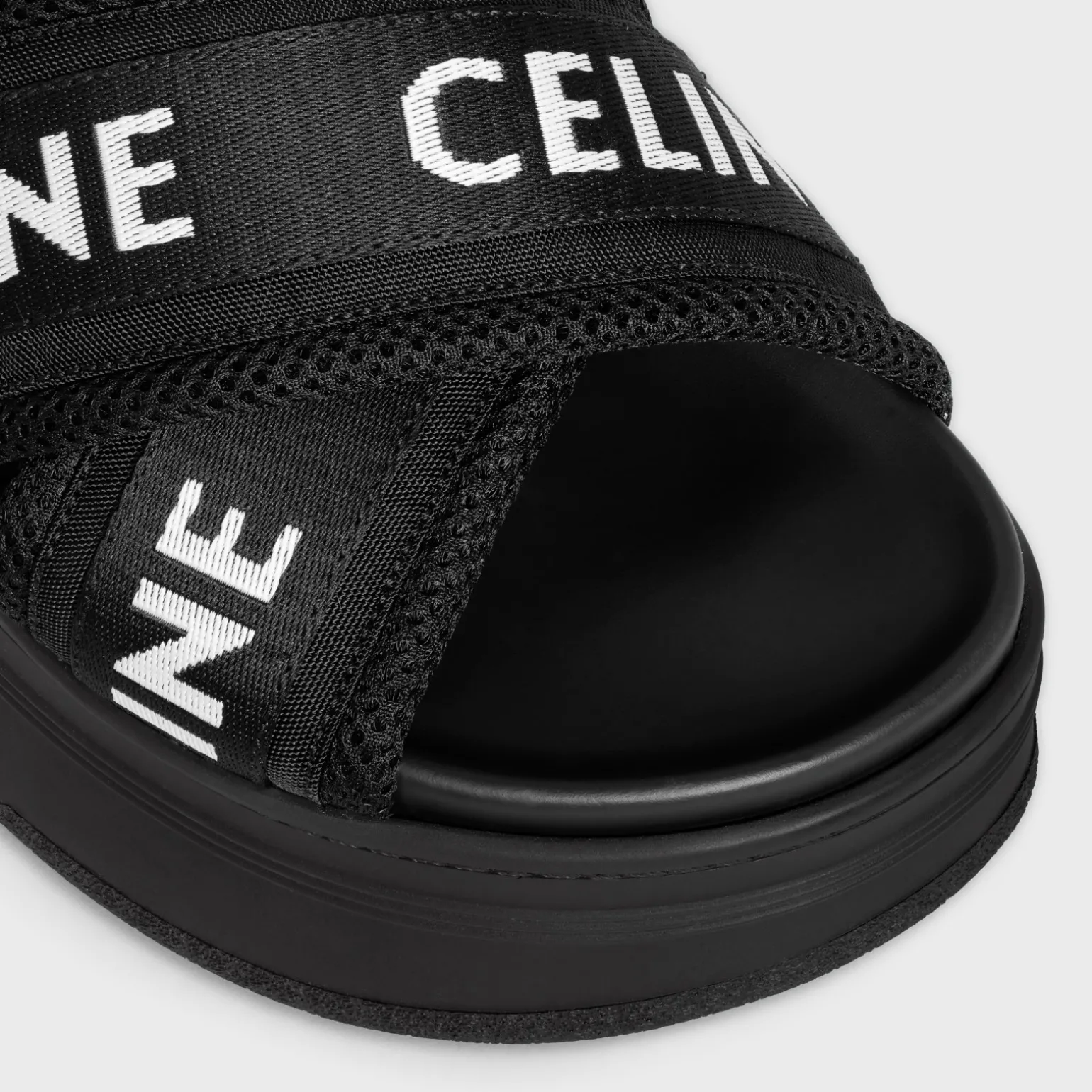 CELINE BLOCK SLIDE in MESH & TEXTILE
