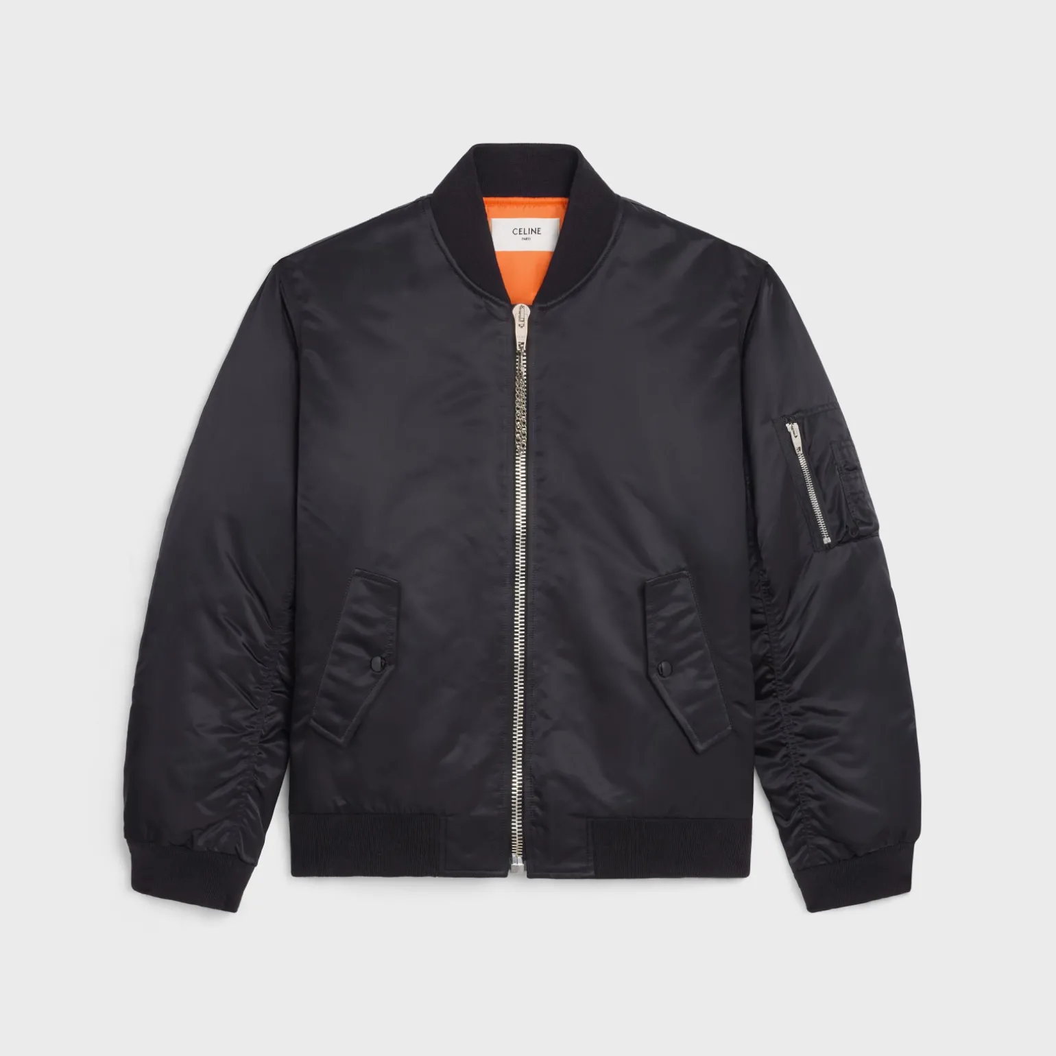 celine bomber jacket in nylon twill