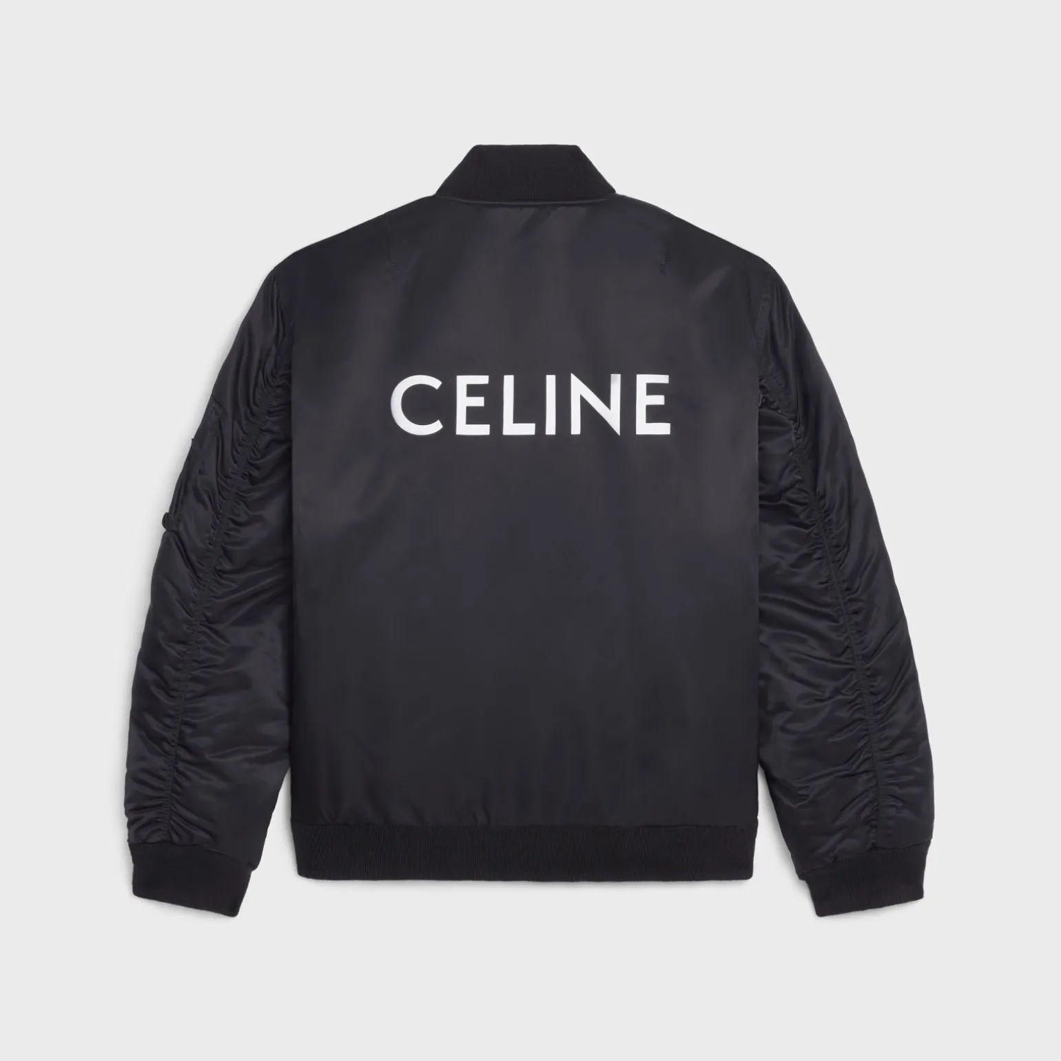 celine bomber jacket in nylon twill