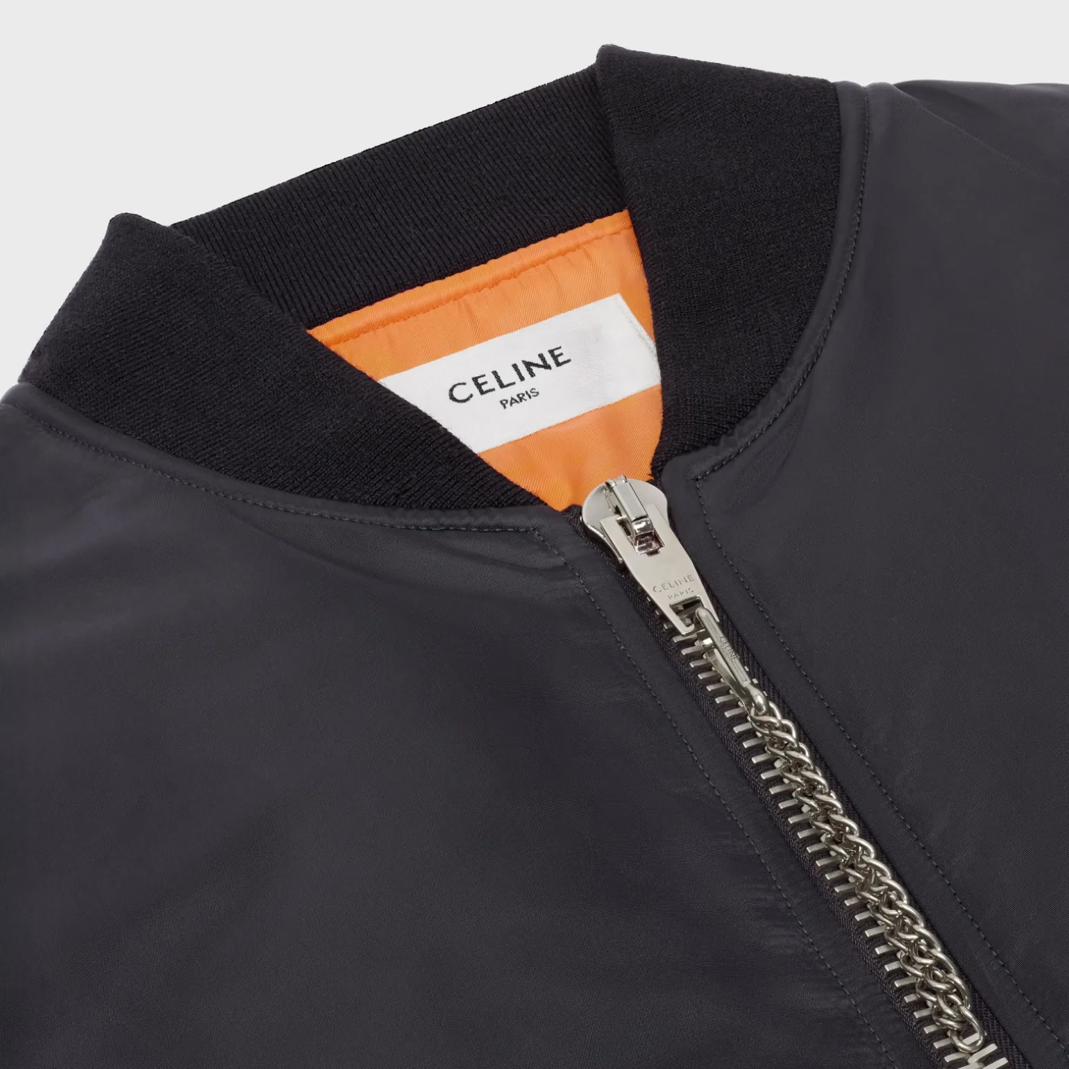 celine bomber jacket in nylon twill