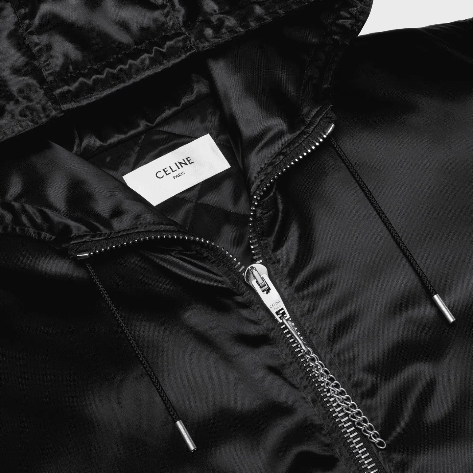 CELINE BOMBER JACKET IN SATIN-FINISH NYLON