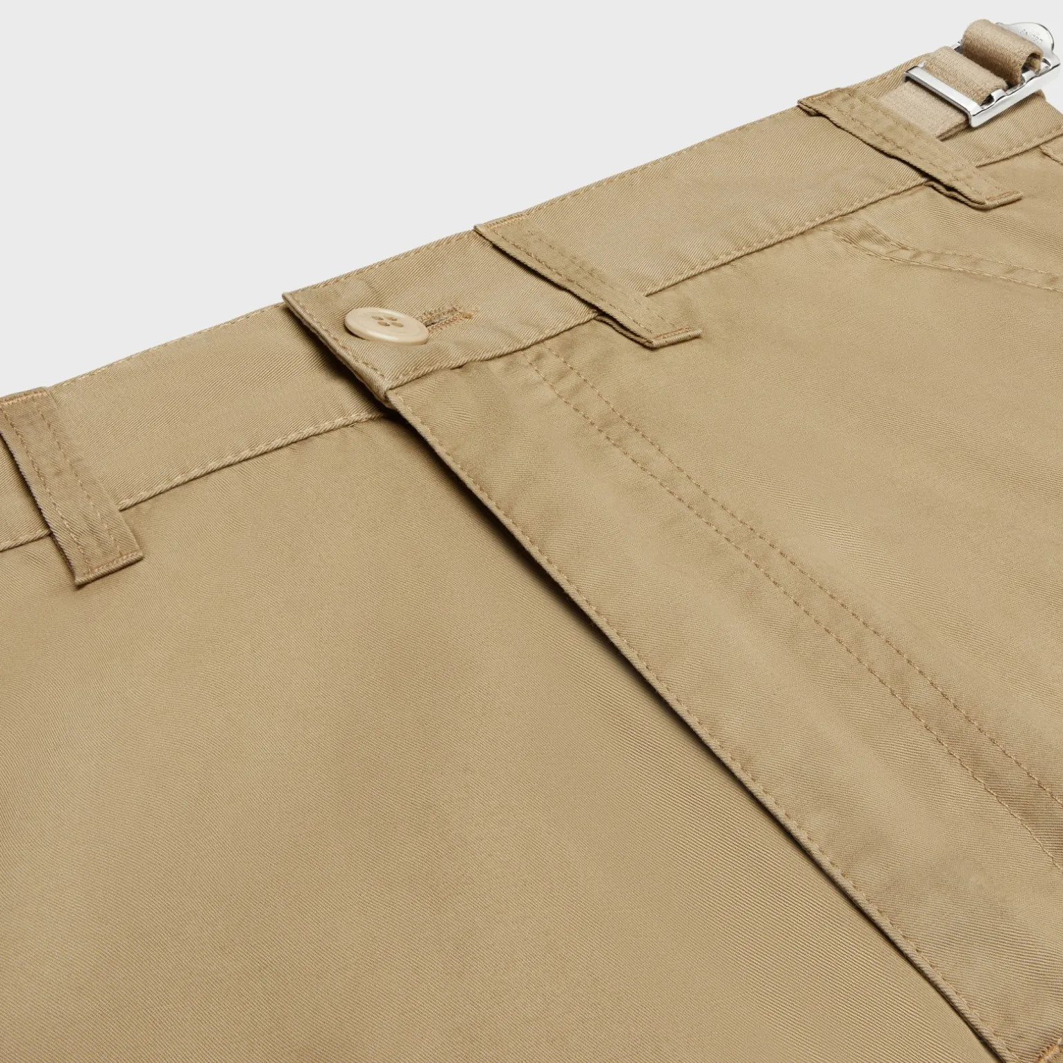 celine cargo pants in cotton linen