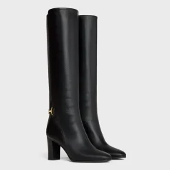 CELINE CLAUDE HIGH BOOT WITH TRIOMPHE SPUR in CALFSKIN