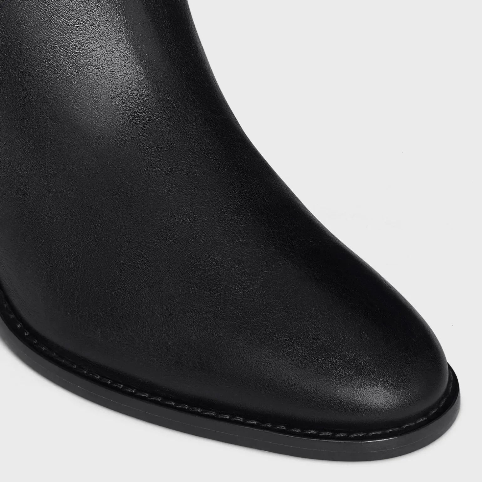 CELINE CLAUDE HIGH BOOT WITH TRIOMPHE SPUR in CALFSKIN