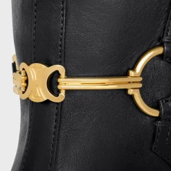 CELINE CLAUDE HIGH BOOT WITH TRIOMPHE SPUR in CALFSKIN
